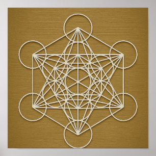 Poster de Bronze em Cubo do Metatron