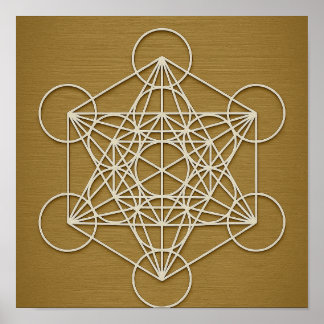 Poster de Bronze em Cubo do Metatron