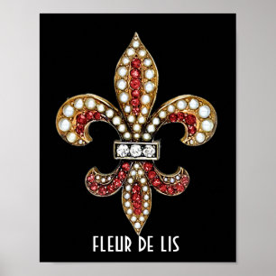 Poster de Brown Nova Orleães do símbolo de Flor