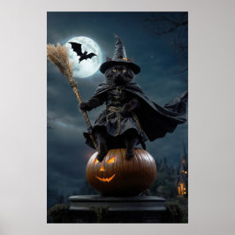 Poster de bruxa de Halloween