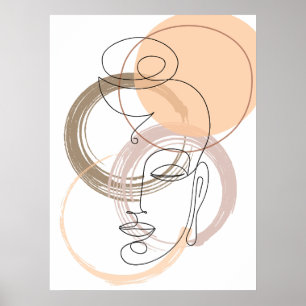 Poster de Buha da linha Abstrato minimalista