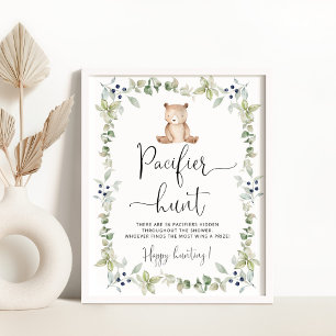 Poster de caça de chá de fraldas de Urso Pacific