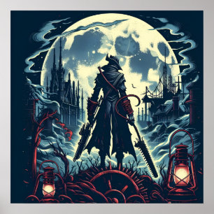 Poster de caçadores de videogames de sangue