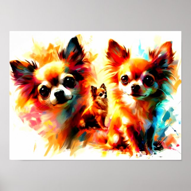 Poster de Cachorro de Aquarela (Frente)
