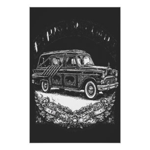 Póster De cadáver estou pronto — Carro fúnebre
