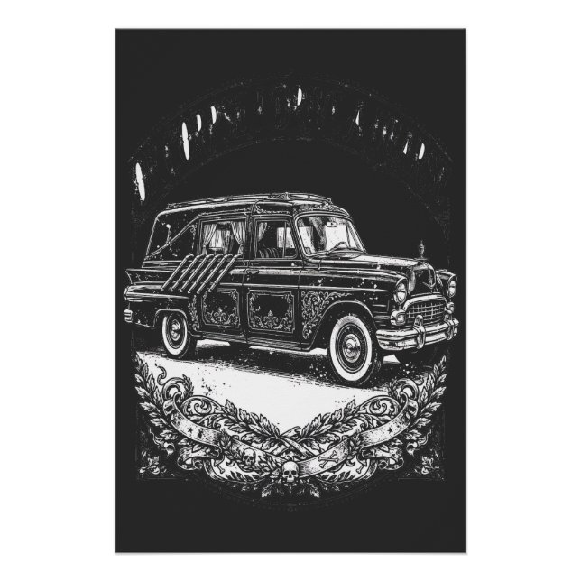 Póster De cadáver estou pronto — Carro fúnebre (Frente)