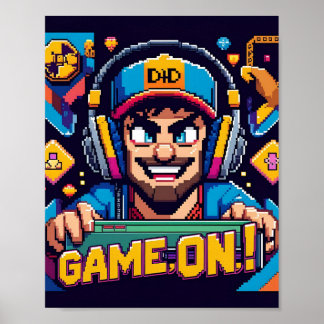 Poster de Cadeira de Jogos de Cartoon de Pai