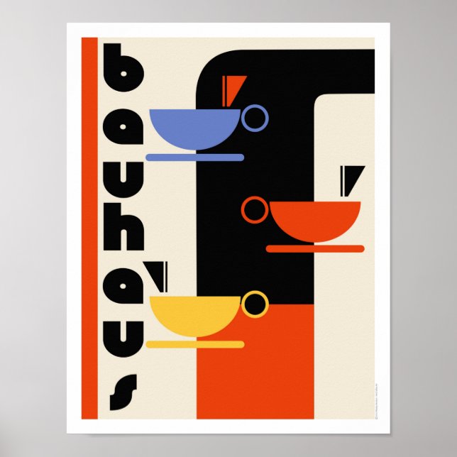 Poster de café da cozinha Bauhaus (Frente)