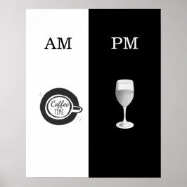 Poster de café e de vinho