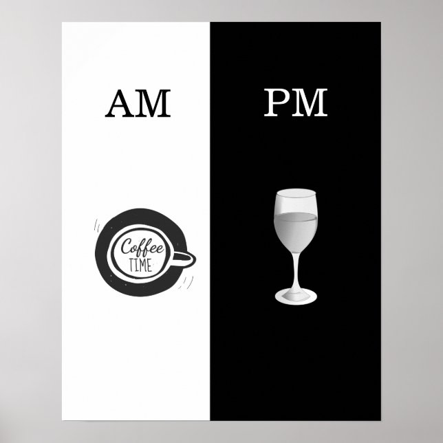 Poster de café e de vinho (Frente)