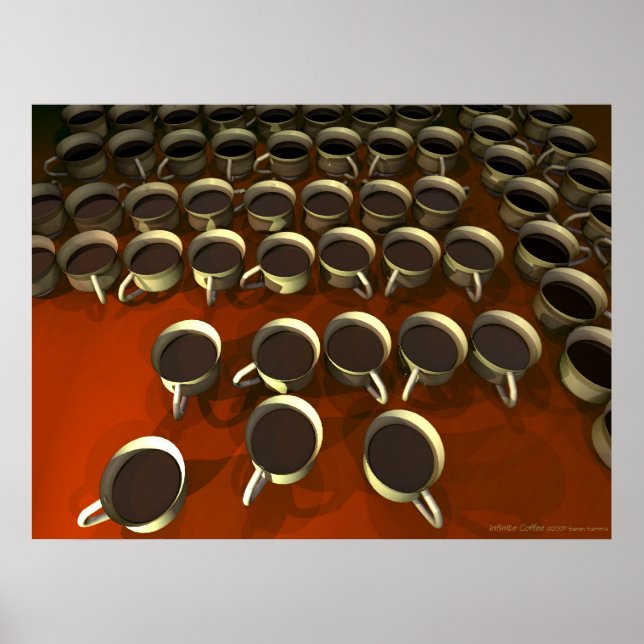 Poster de café infinito (Frente)