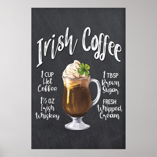 POSTER DE CAFÉ IRLANDÊS (Frente)
