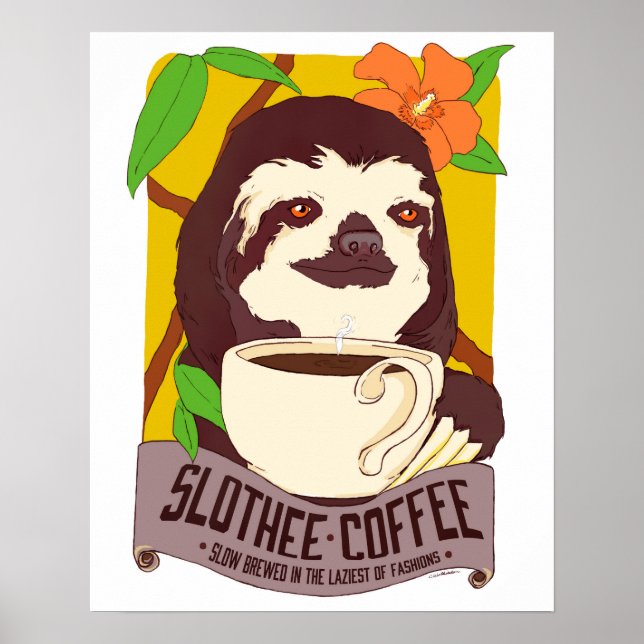 Poster de café moreno (Frente)