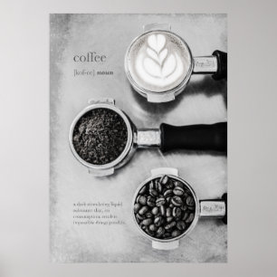 Poster De Café Preto E Branco