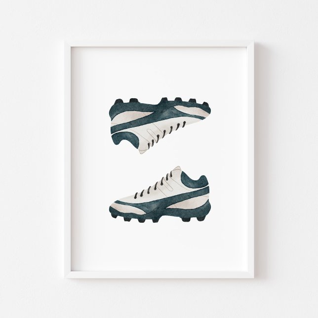 Poster de calçado de futebol de aquarela (Criador carregado)