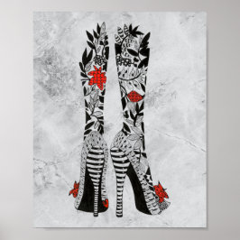 Poster de Calçado de moda Stiletto de Alto Curso