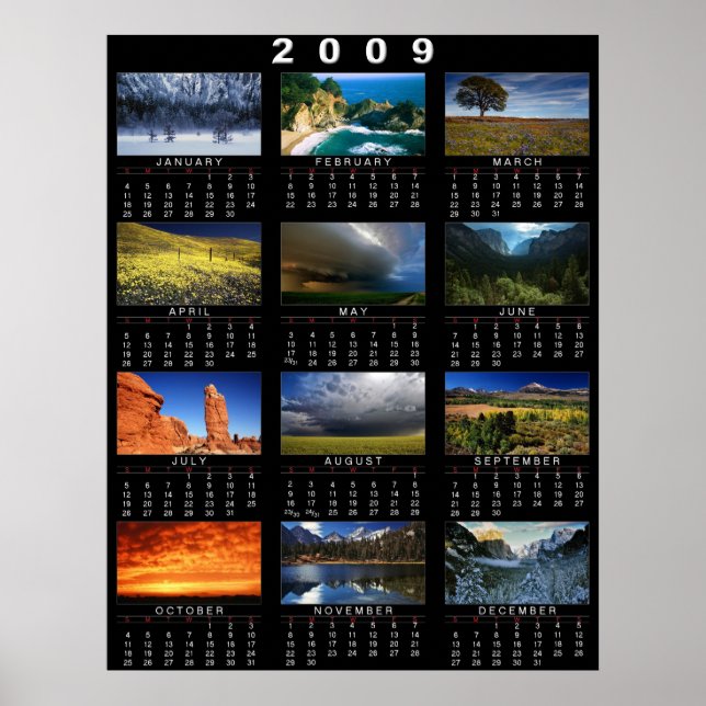 poster de Calendário 2009 (Frente)