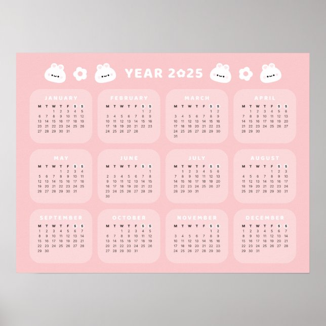 Poster de Calendário Bonny 2025 (Frente)