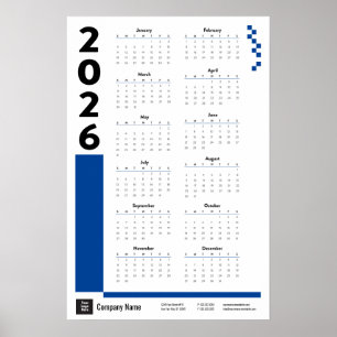 Poster de Calendário Corporativo 2026