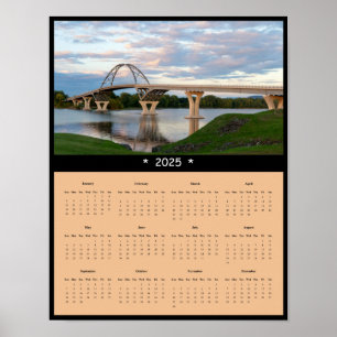 poster de Calendário da Parede da Ponte 2025 Lake