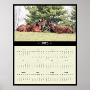 poster de Calendário da Parede dos Cavalos 2025