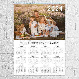 Poster de calendário de 2024 para fotos da família