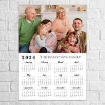 Poster de calendário de 2024 para fotos da família
