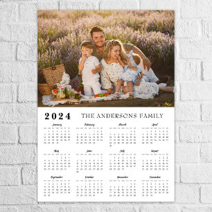 Poster de calendário de 2024 para fotos da família