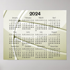 Poster de Calendário de Design de 2024