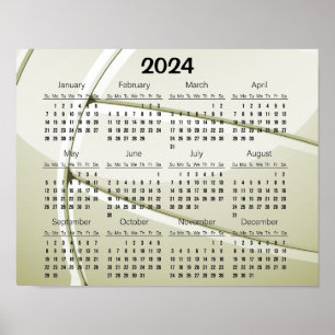 Poster de Calendário de Design de 2024