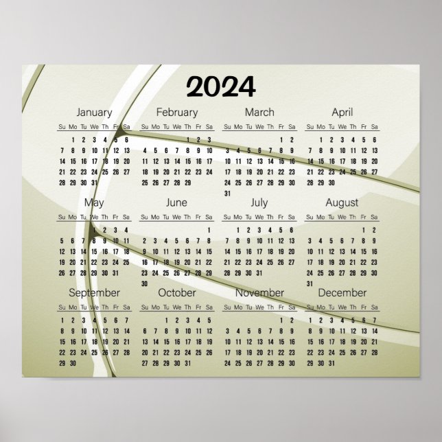 Poster de Calendário de Design de 2024 (Frente)