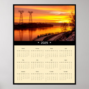 poster de Calendário de Muro de Emergência de Cono