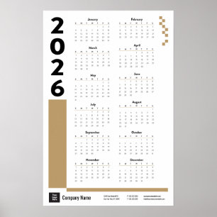 Poster de Calendário de Parede Corporativo para 20