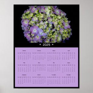 poster de Calendário de Parede das Flores da prima