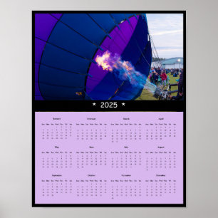 poster de Calendário de Parede de Balões de Ar Que