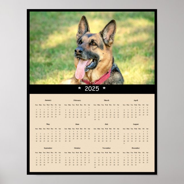 poster de Calendário de Parede do German shepherd  (Frente)