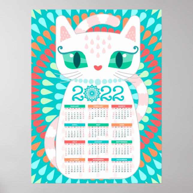 poster de Calendário do Booshie Cat 2022 (Frente)