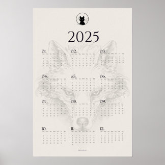 poster de Calendário do Esquema do Wolf 2025 | "Mo