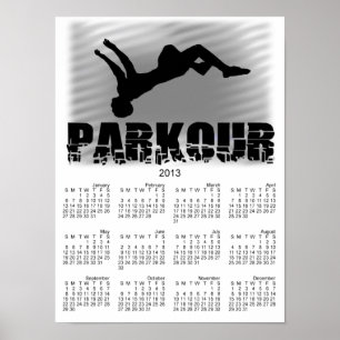 Poster de calendário do Parkour Athlete 2013