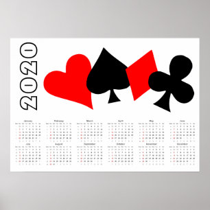 Poster de Calendário do Poker 2020