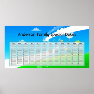 Poster de Calendário Eterno Dandelions