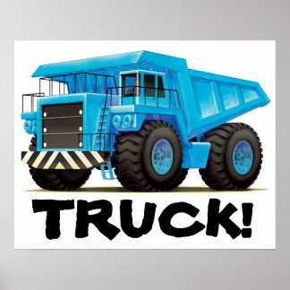 Poster de caminhão de construção personalizada par