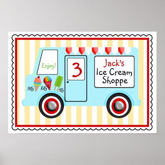 Poster de Caminhão sorvete-Boys (Frente)