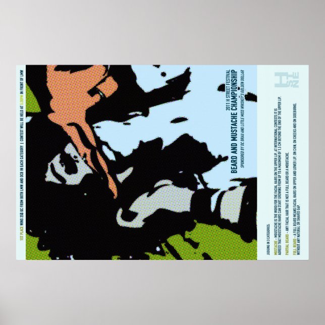 poster DE CAMPEONATO DE MOSTACHE E BEARD 2011 (Frente)