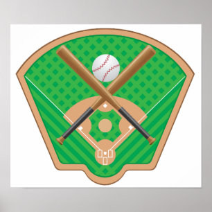 Poster de Campo de Baseball