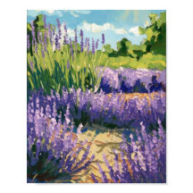 Poster de Campo de lavanda - Floral Impressionista