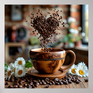 Poster de Caneca de Café de Cerâmica Decoração de 