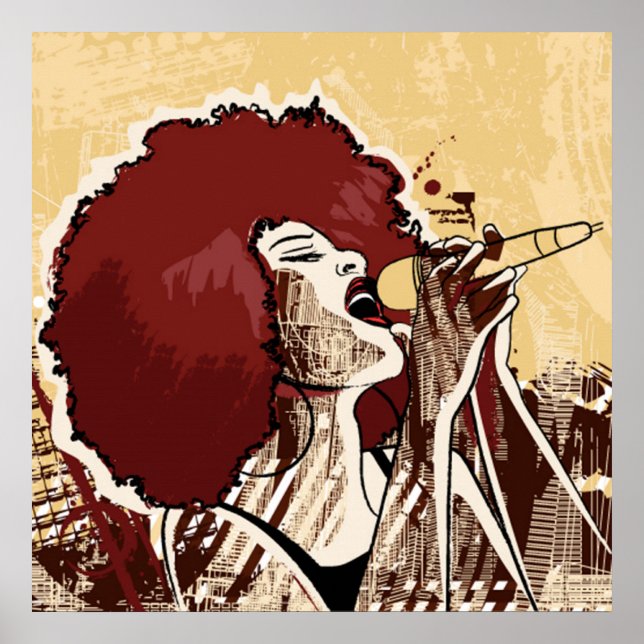 Poster de Cantor Afrocêntrico (Frente)