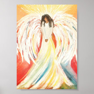 Poster de Canvas de de Anjo Premium de Oração (5x7