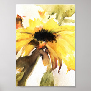 Poster de Canvas de girassol Premium (5x7)